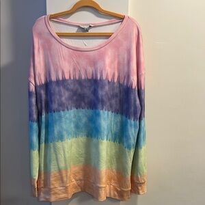 Colorful Tie-Dye Women's Top